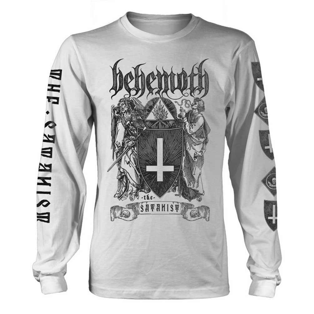 Behemoth "The Satanist" White Long Sleeve T shirt