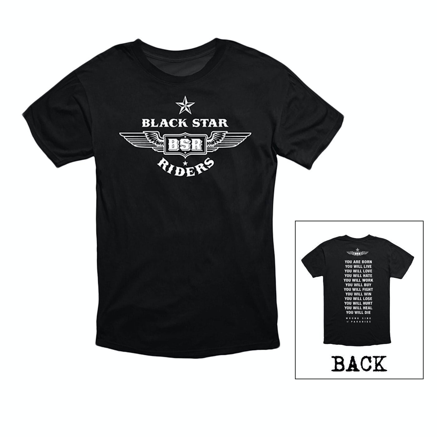 Black Star Riders "Wrong Side Of Paradise" T shirt