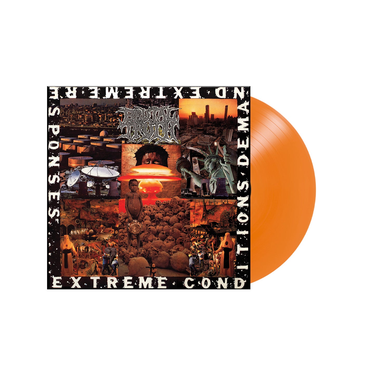 Brutal Truth "Extreme Conditions Demand Extreme Responses" FDR Orange Vinyl (Ltd to 300 Copies)