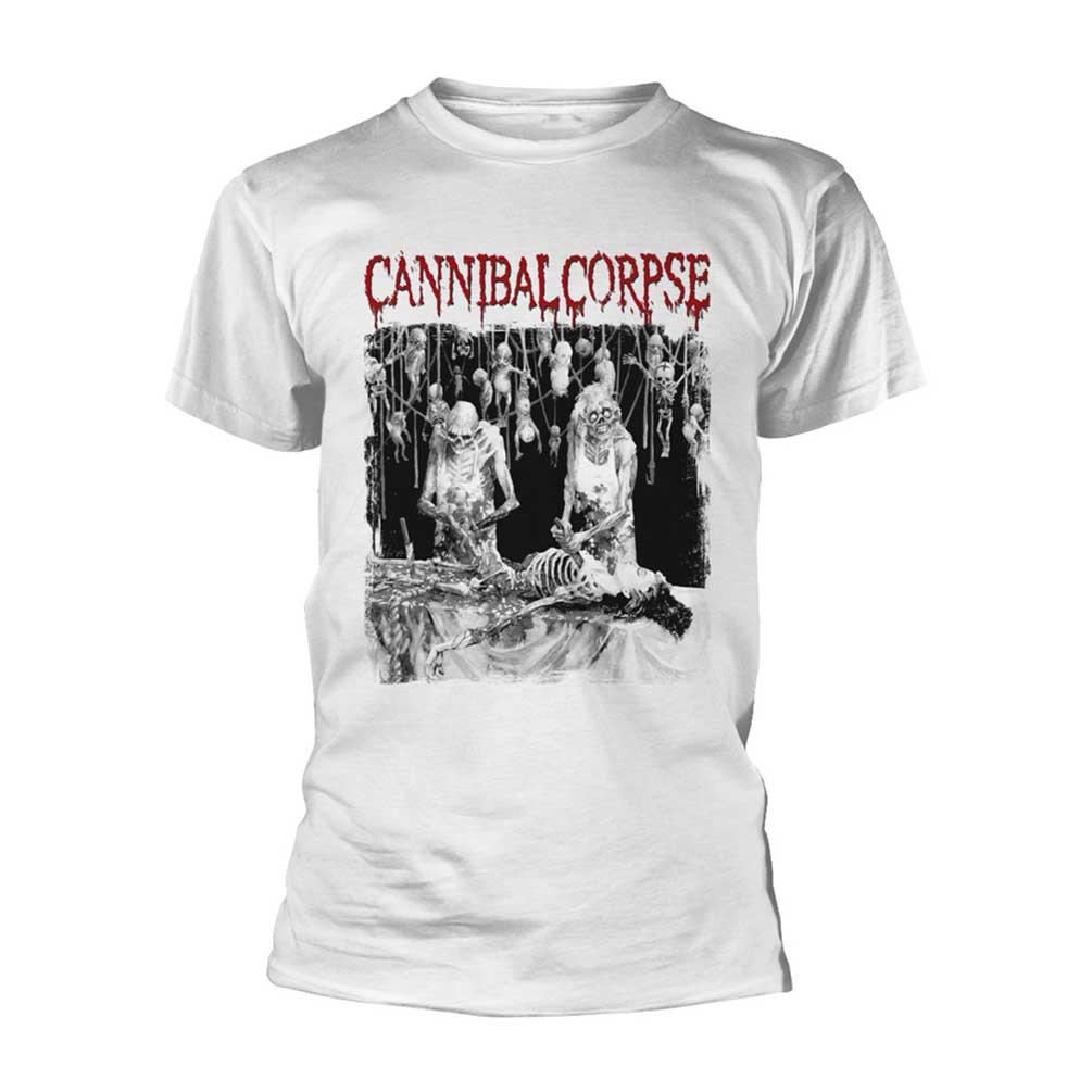 Cannibal Corpse "Butchered At Birth" White T shirt
