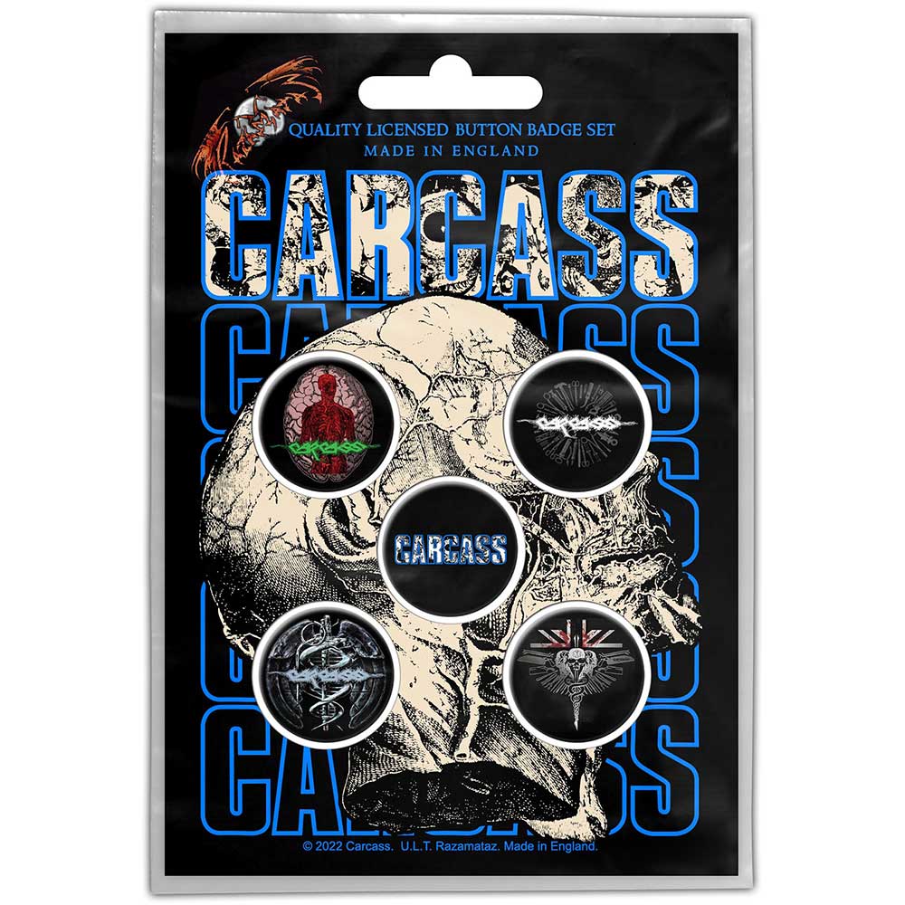 Carcass "Necro Head" Button Pack