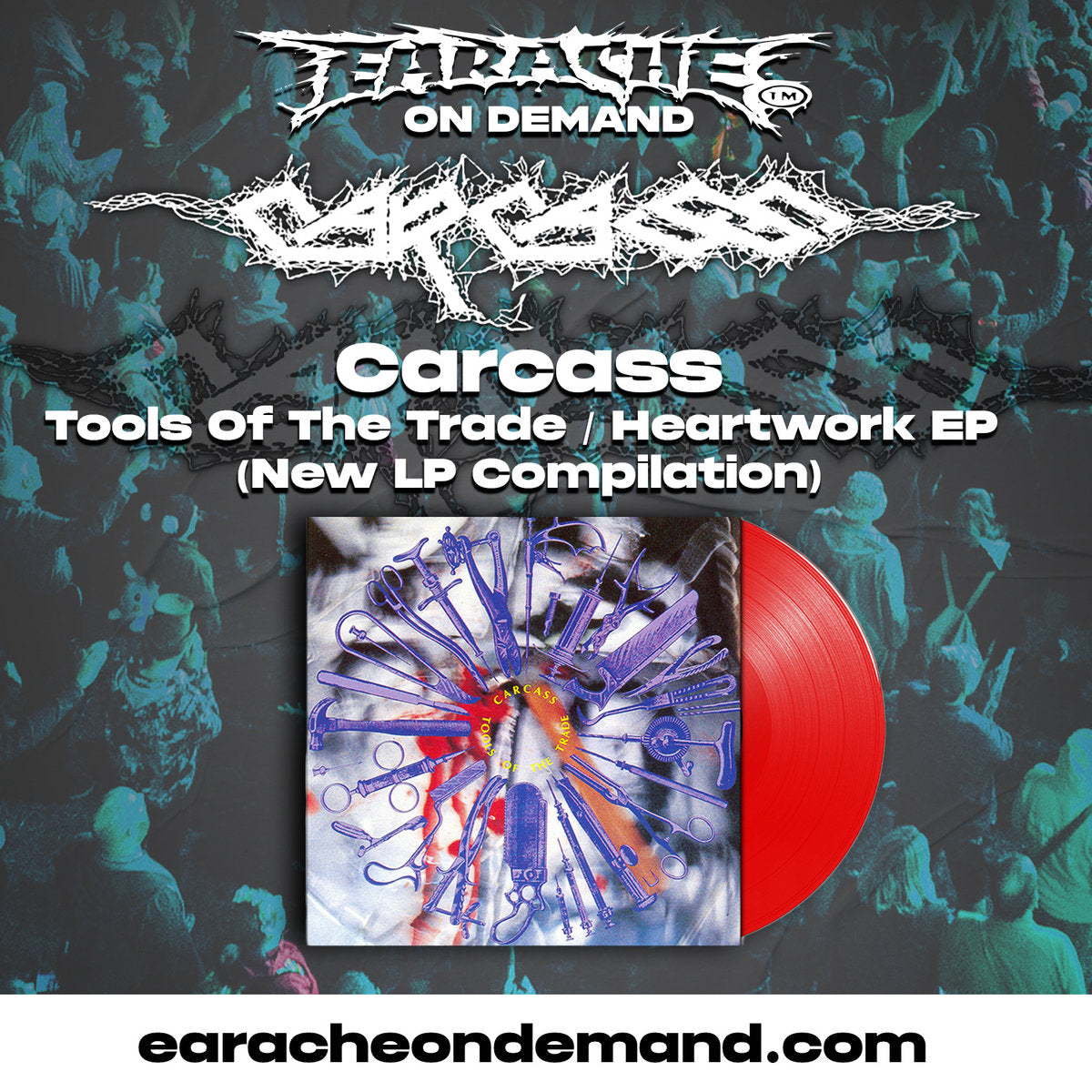 Carcass "Tools Of The Trade / The Heartwork EP" Red Vinyl