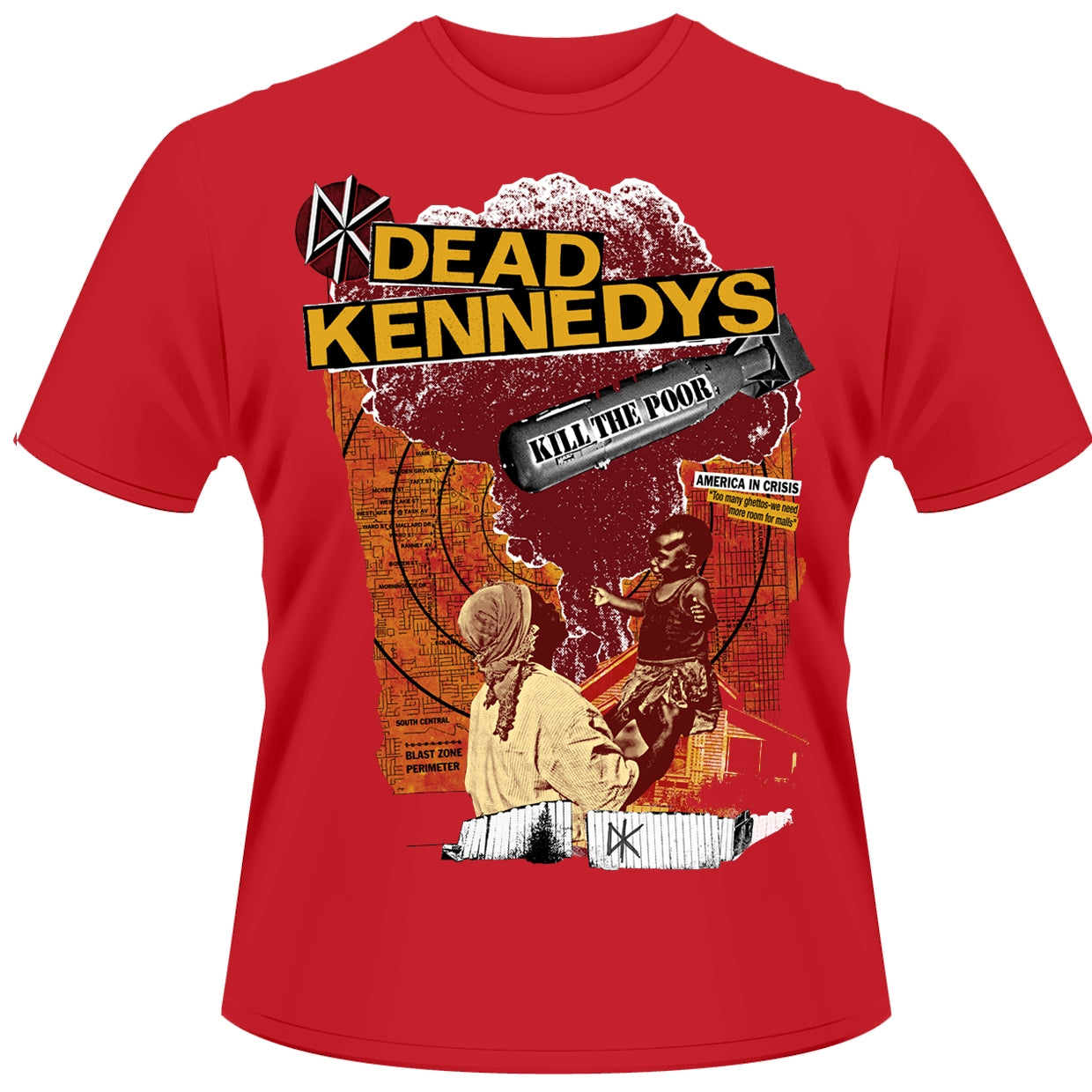 Dead Kennedys "Kill The Poor" Red T shirt