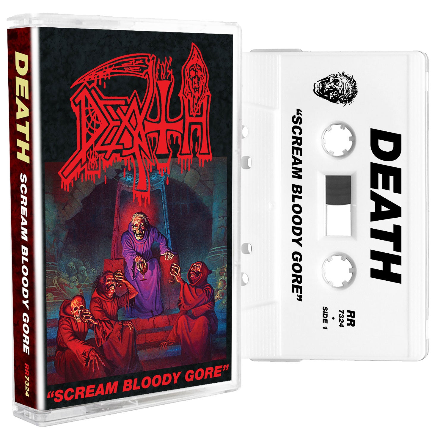 Death "Scream Bloody Gore" Limited Edition White Cassette Tape