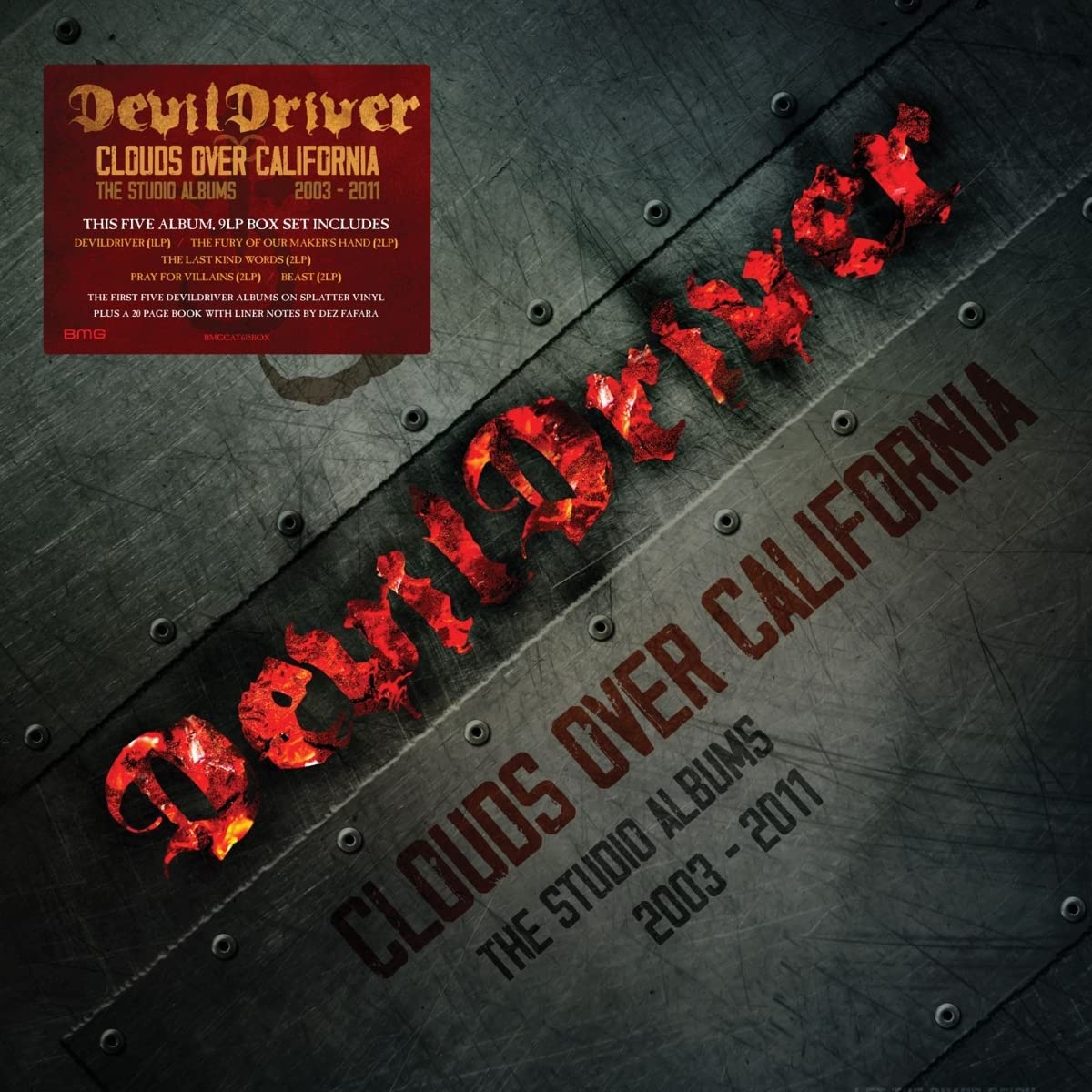 DevilDriver "Clouds Over California: The Studio Albums 2003-2011" Deluxe 9LP Splatter Vinyl & Book Box Set