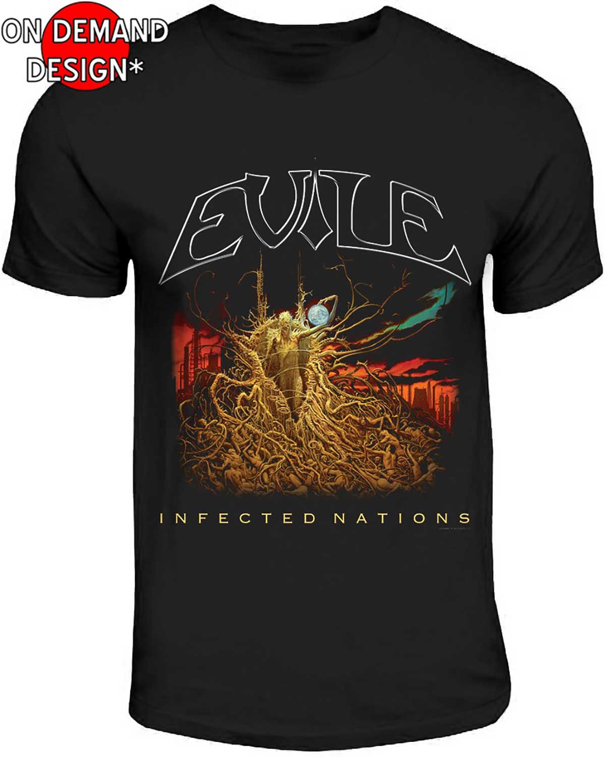 Evile "Infected Nations" T shirt