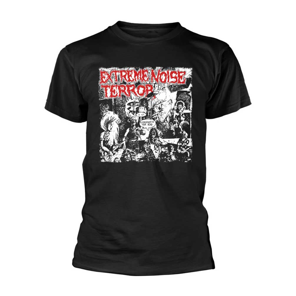 Extreme Noise Terror "Holocaust In Your Head" Black T shirt