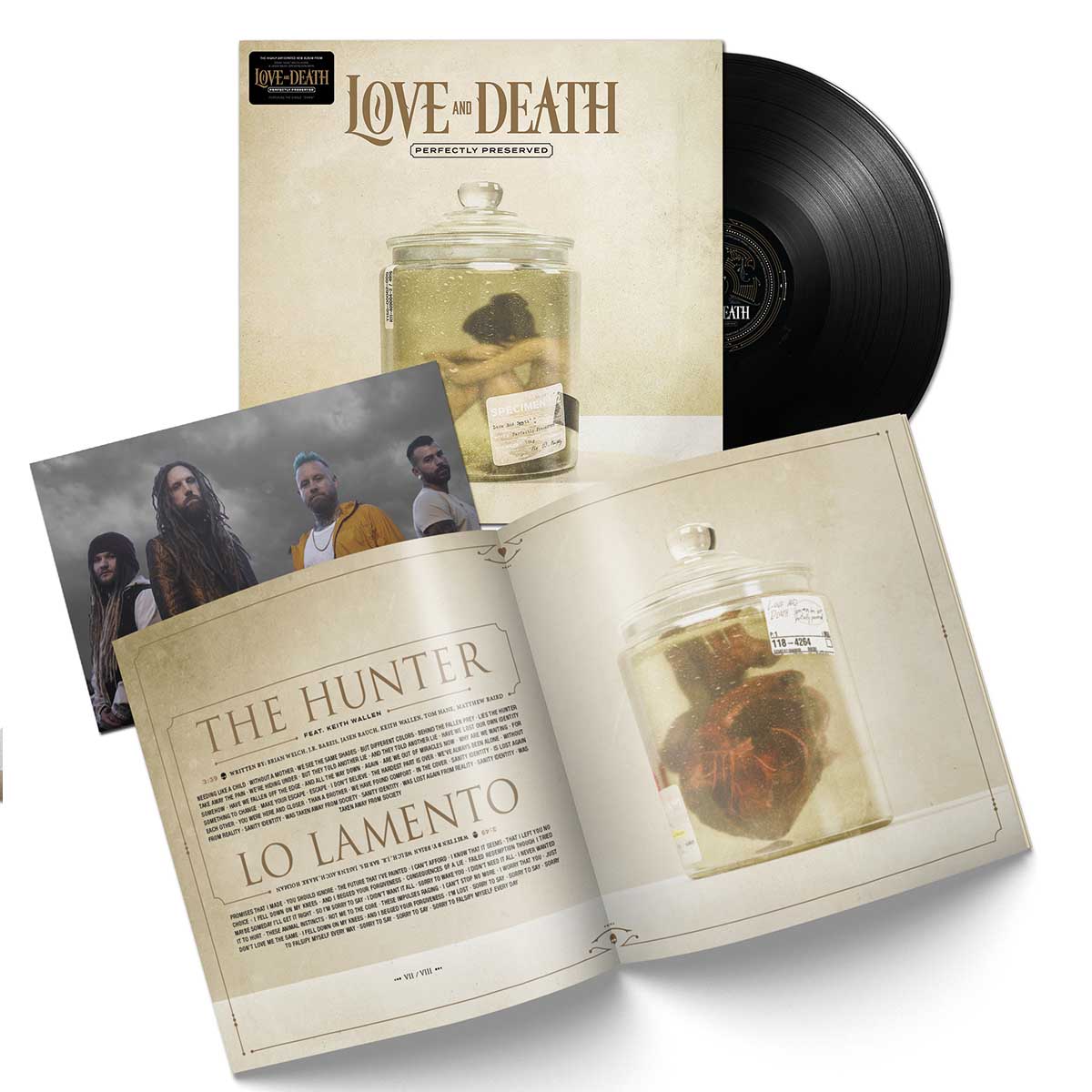 Love And Death "Perfectly Preserved" Black Vinyl w/ HAND-SIGNED Photo Card