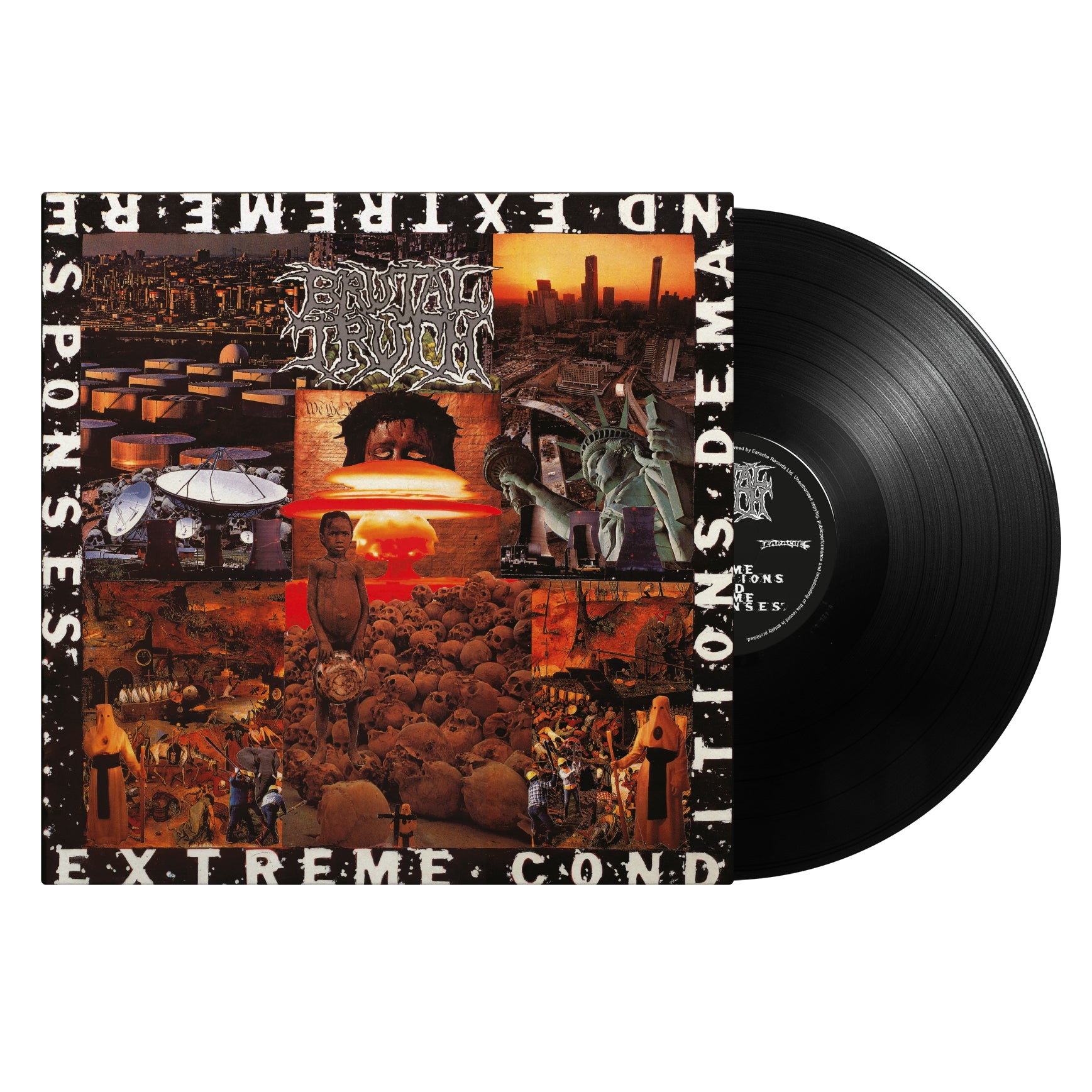 Brutal Truth "Extreme Conditions Demand Extreme Responses" FDR Black Vinyl