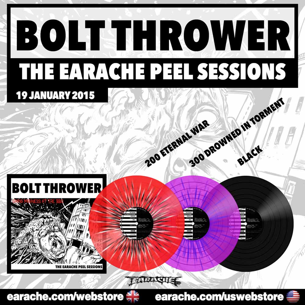 Bolt Thrower "The Earache Peel Sessions" Limited Edition Black Vinyl