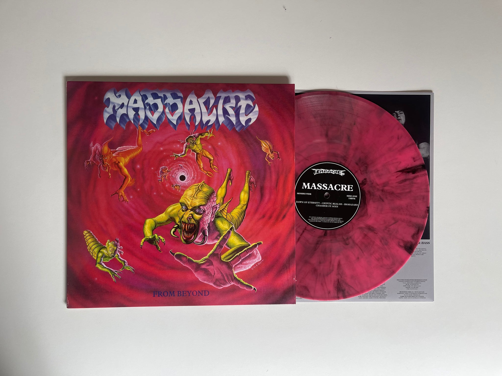 Massacre "From Beyond" FDR Pink / Black Marble Vinyl