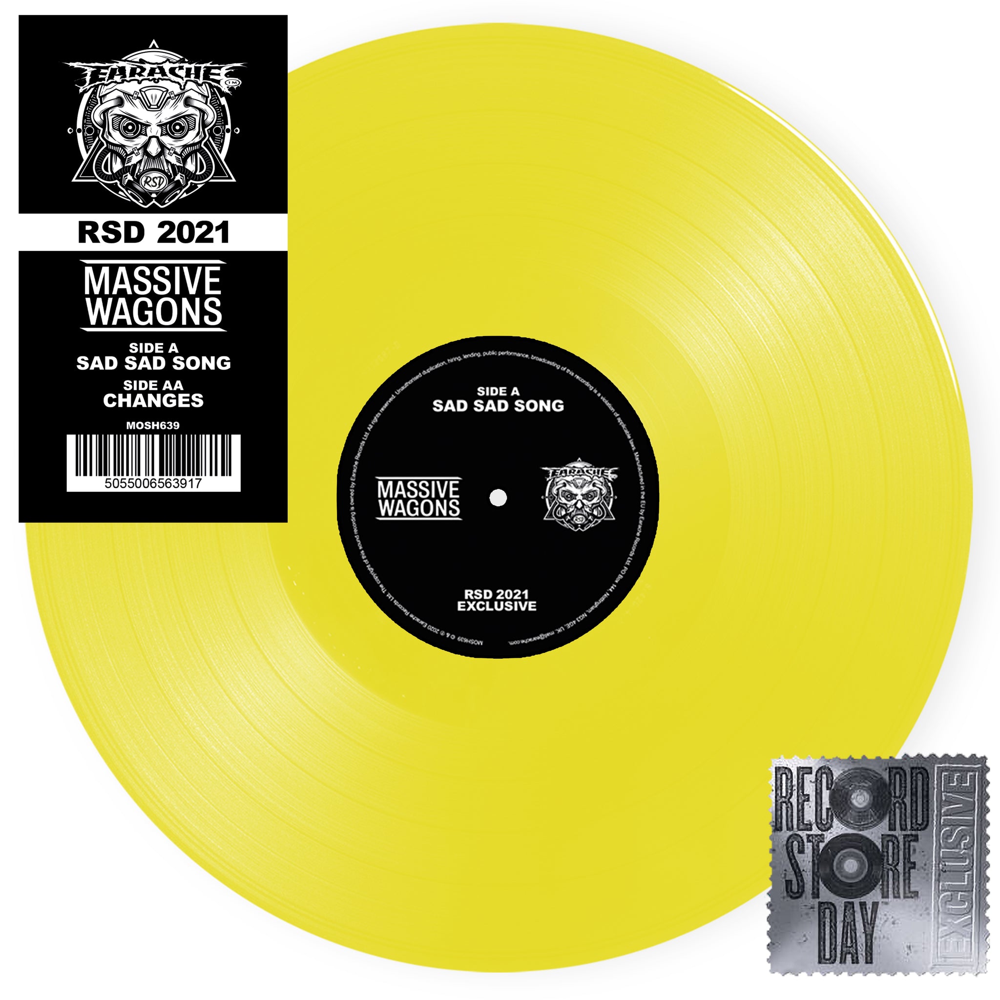 Massive Wagons "Sad Sad Song / Changes" Yellow 7" Vinyl