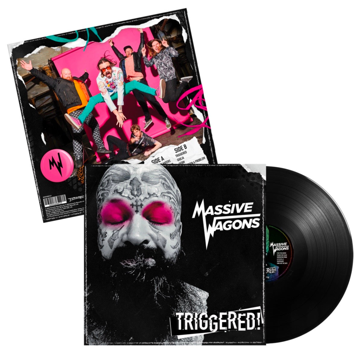 Massive Wagons "TRIGGERED!" Black Vinyl w/ Jump Back Cover