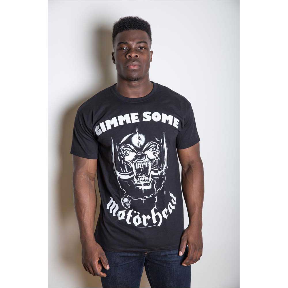 T-Shirt Motorhead Orange Ace Officiel Homme - Tee Rock Noir 100% Coton