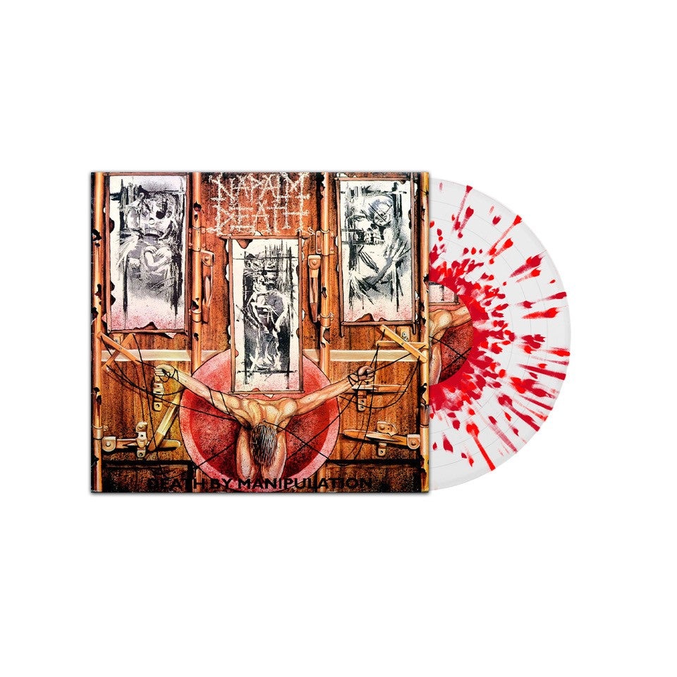 Napalm Death "Death By Manipulation" White & Red Splatter Vinyl