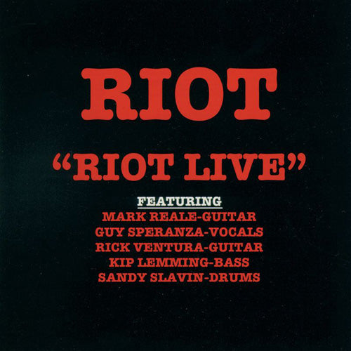Riot "Live In Japan" Digipak CD