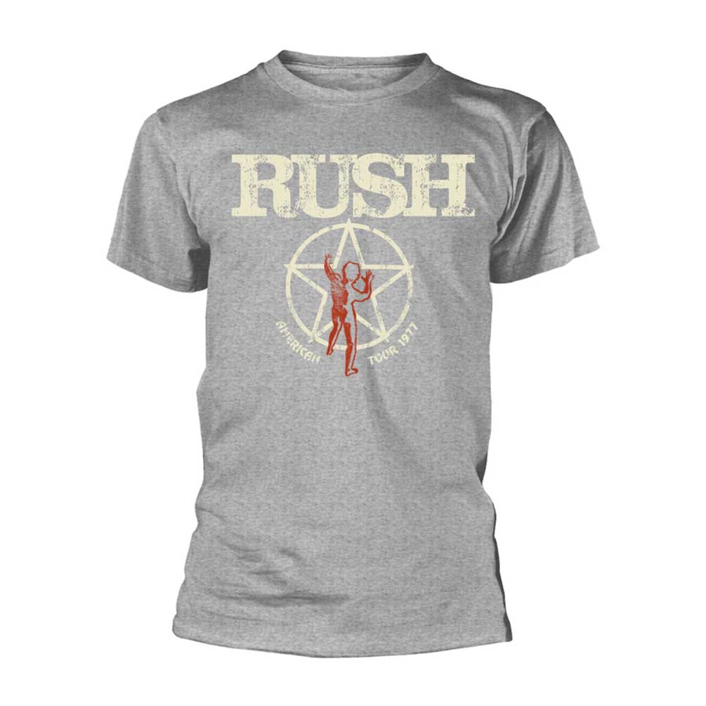 Rush "American Tour 1977" Sport Grey T shirt - Size XL