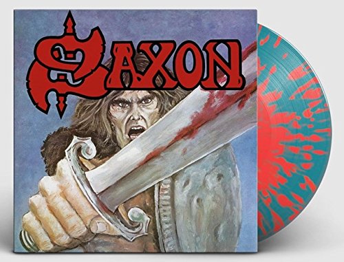 Saxon "Saxon" Blue / Red Splatter Vinyl