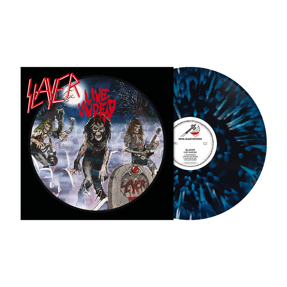 Slayer "Live Undead" Blue / White / Black Splatter Vinyl