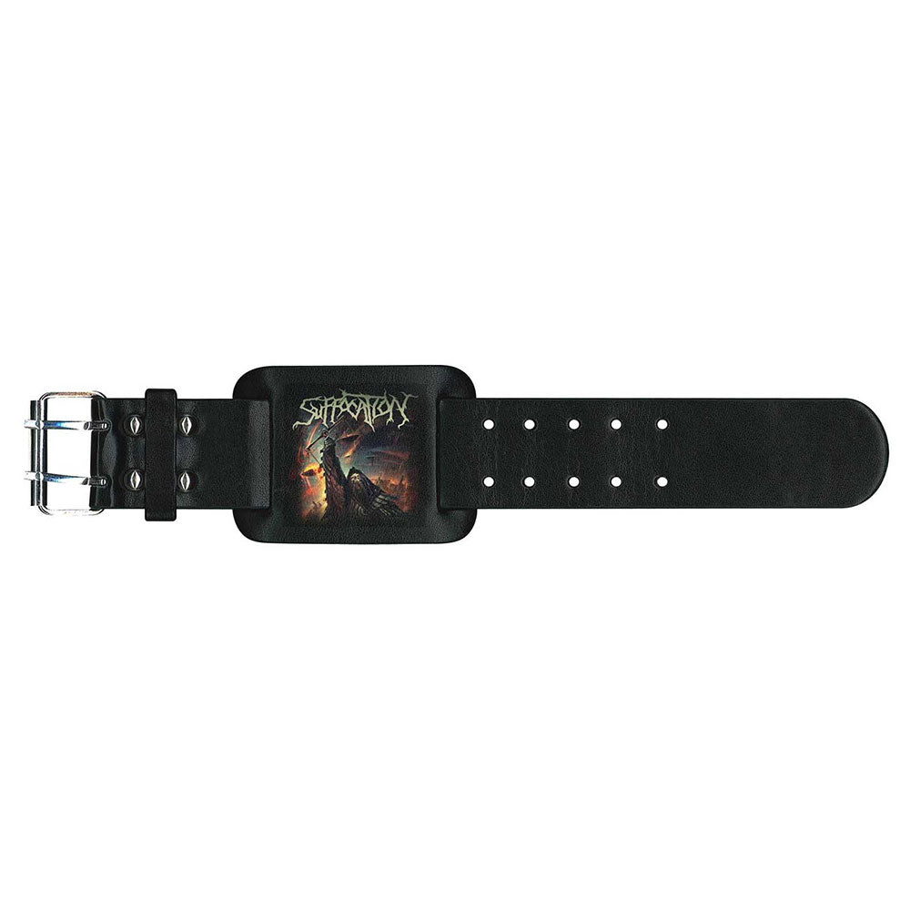 Suffocation "Pinnacle Of Bedlam" Leather Wrist Strap