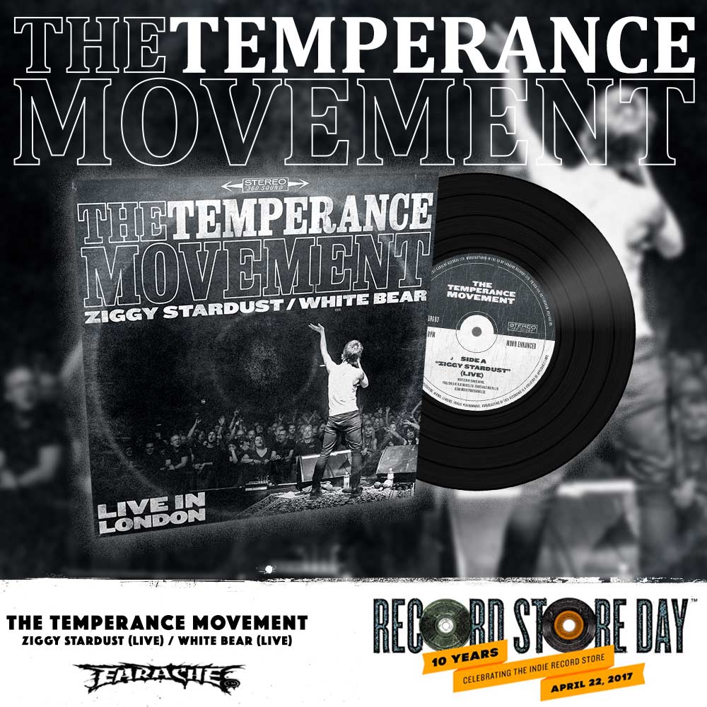 The Temperance Movement "Ziggy Stardust (live) / White Bear (live)" Black 7" Vinyl - RSD 2017