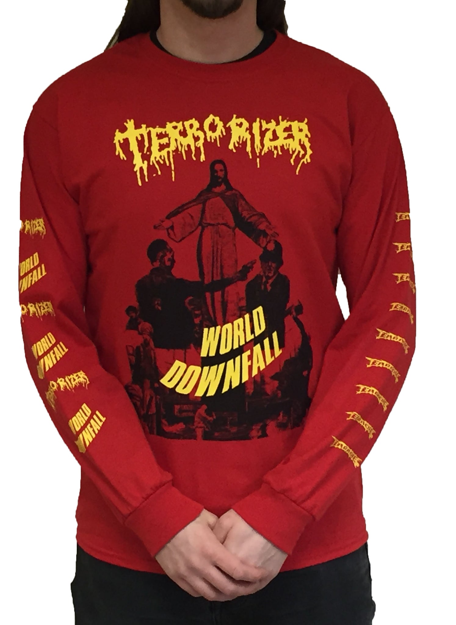 Terrorizer "World Downfall" Red Long Sleeve Shirt