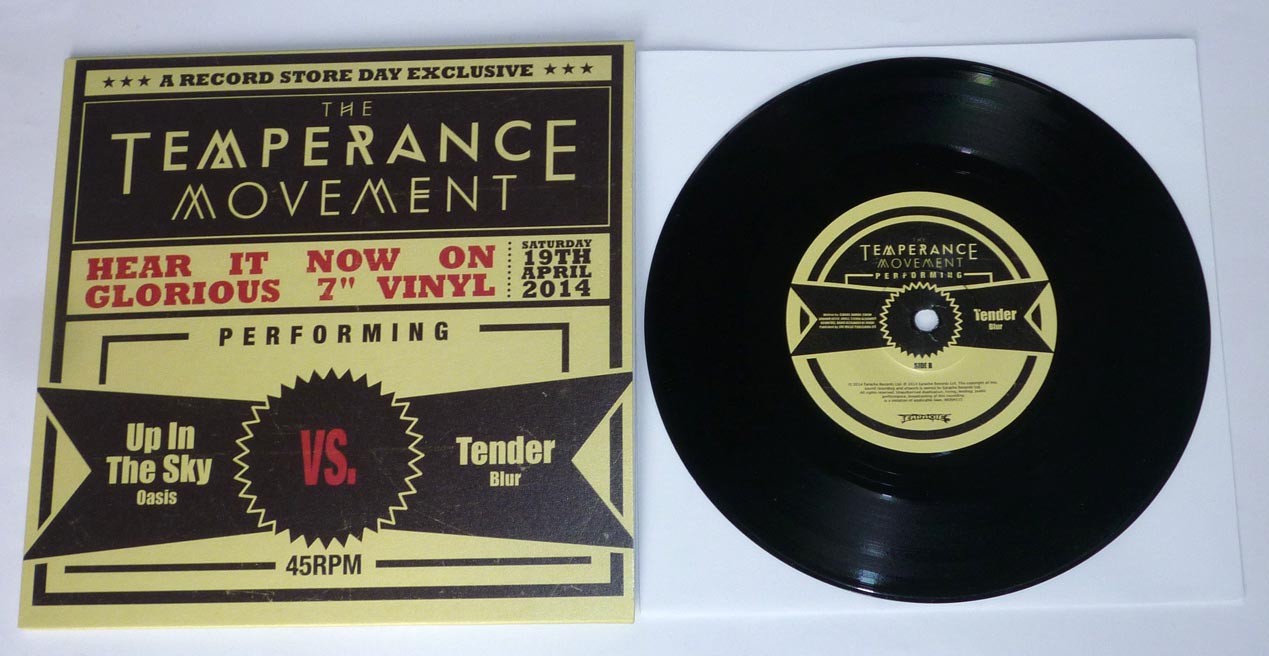 The Temperance Movement "Up In The Sky / Tender" Record Store Day 7" Vinyl