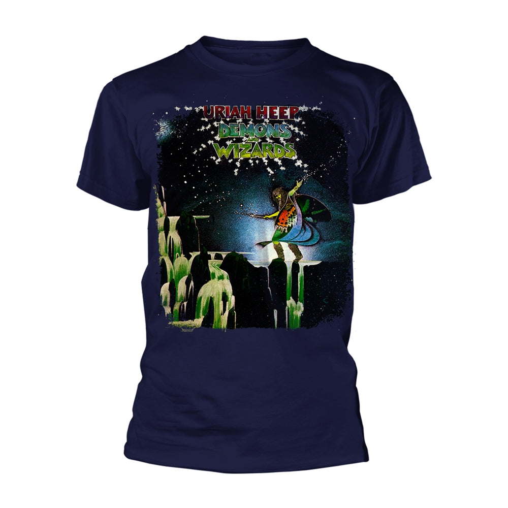 Uriah Heep "Demons And Wizards" Navy Blue T shirt