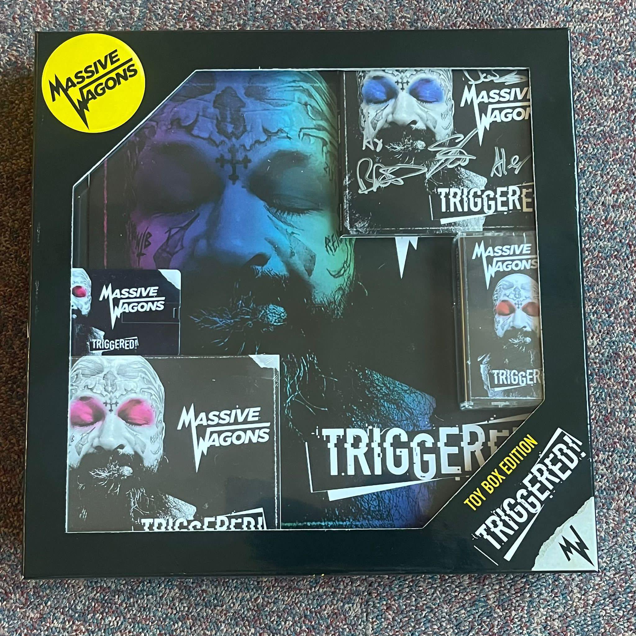 Massive Wagons "TRIGGERED!" Signed Collector's Edition - 6 LPs, 2 CDs, Cassette, USB & Collector's Toy Box (200 Only)